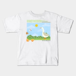 Sightseeing With Mr. Duck Kids T-Shirt